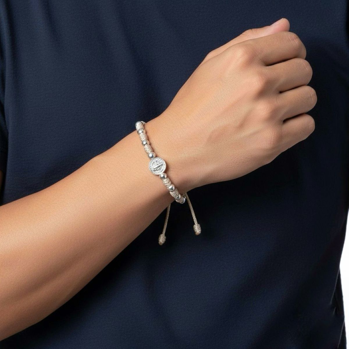 SANTORAL - Pulsera Denario San Benito Nudos - Bijoutería