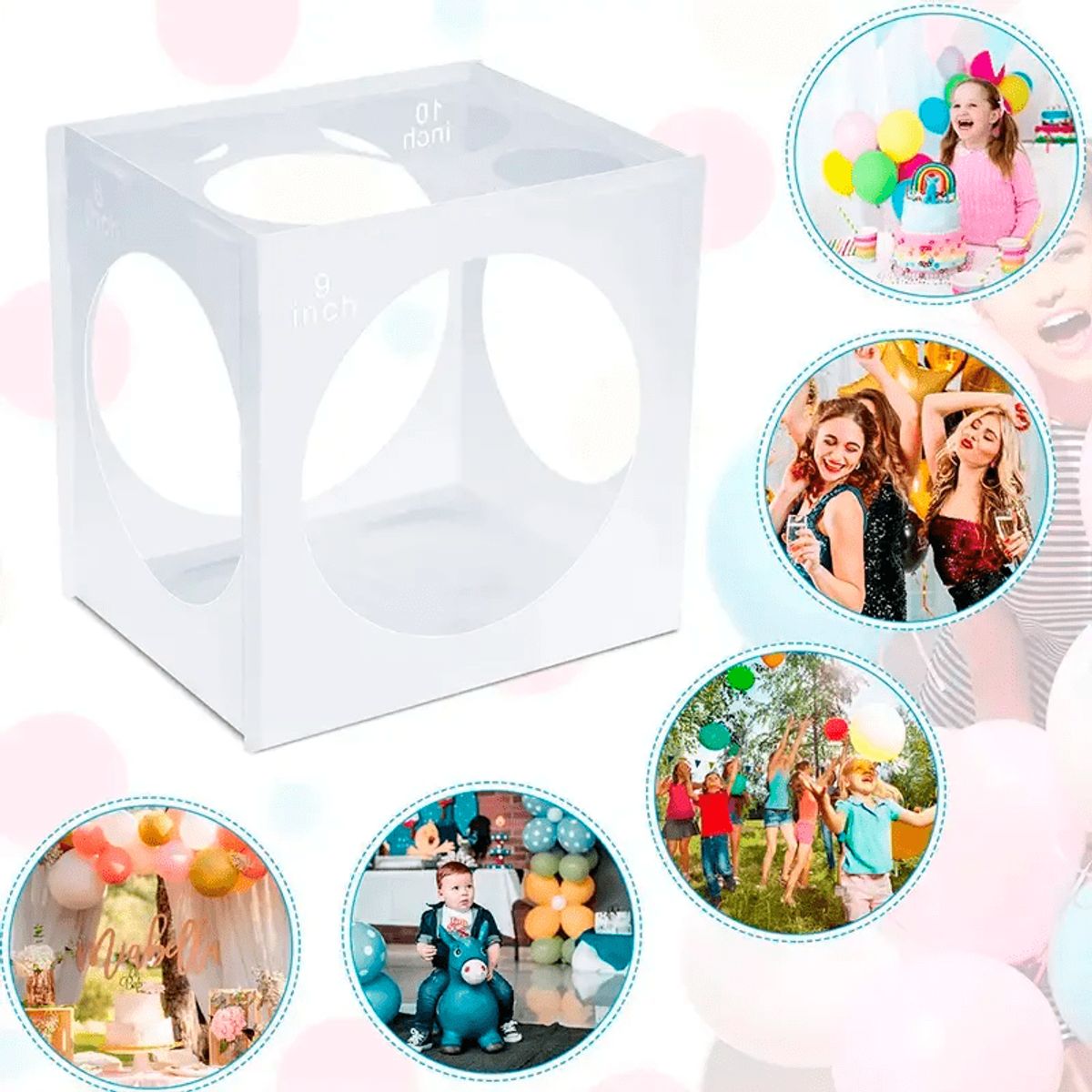 GENERICO - Calibrador de globos plástico  para una decoración perfecta