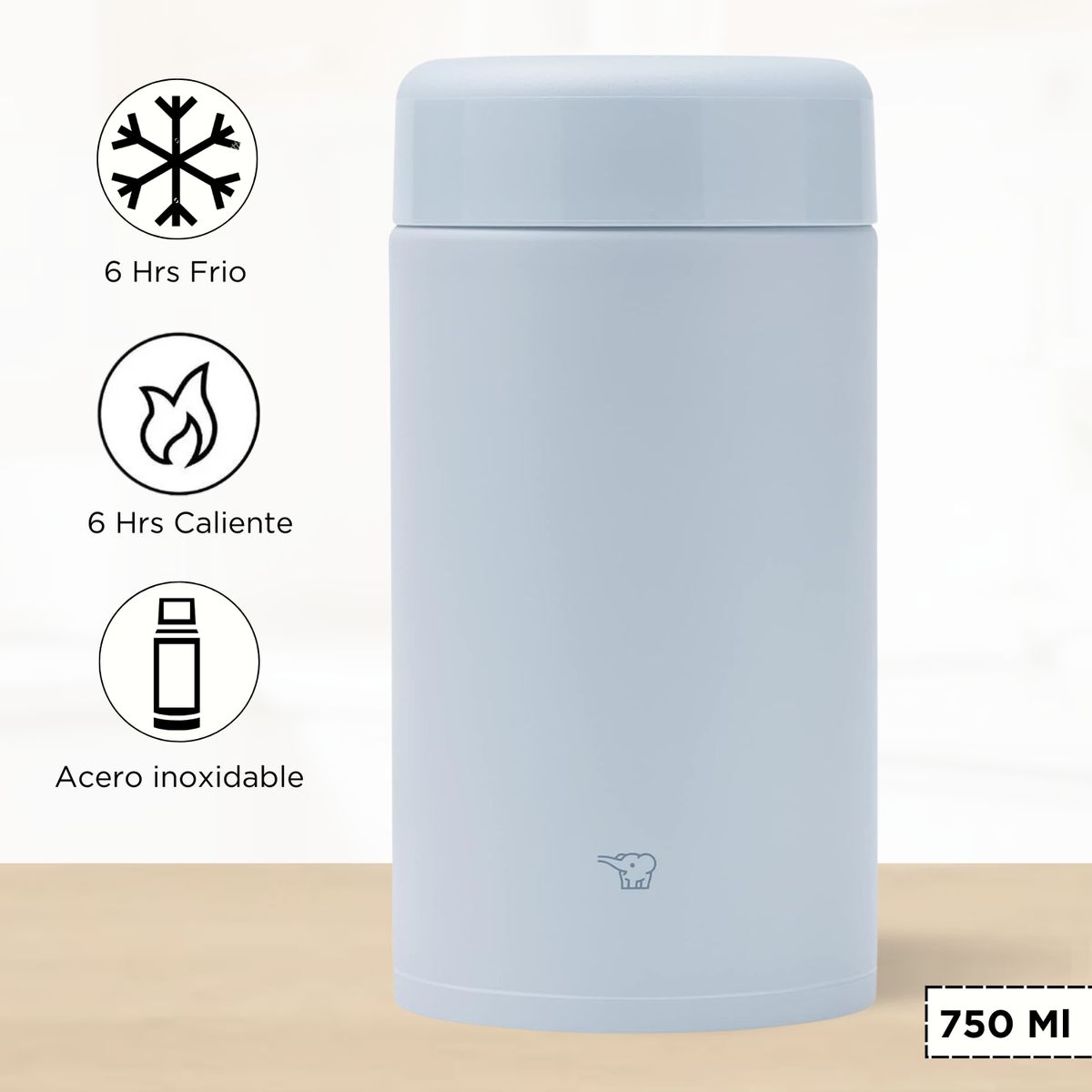 ZOJIRUSHI - Termo de Comida Un Division Zojirushi Celeste 750 Ml