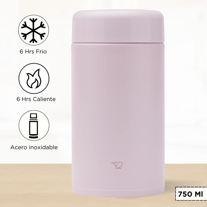 ZOJIRUSHI - Termo de Comida Un Division Zojirushi Rosa 750 Ml
