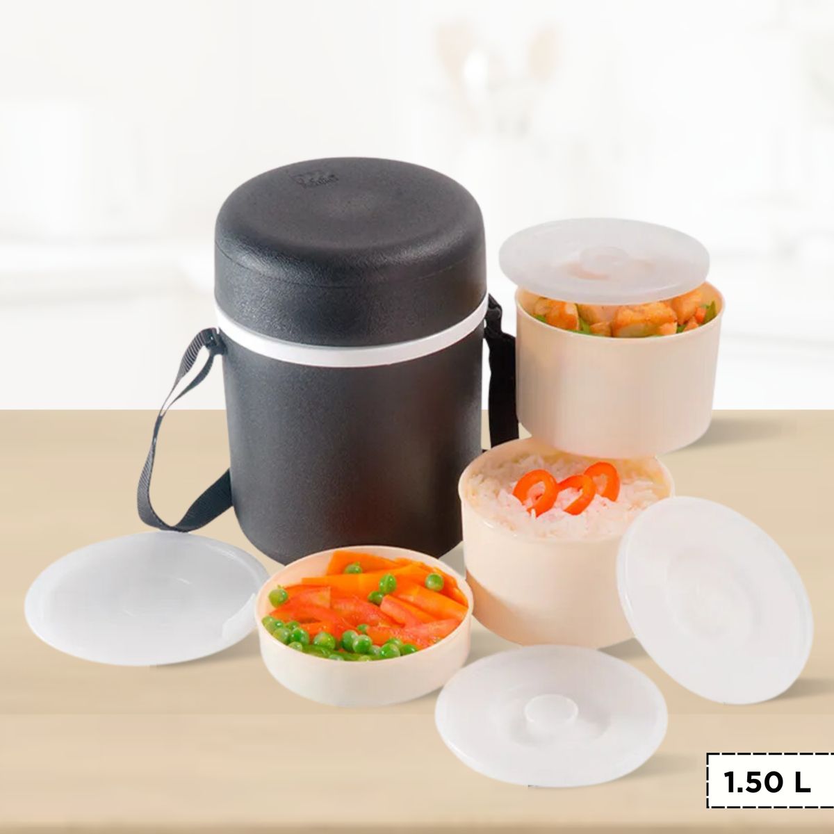 POLIMES - Termo de Comida Excel Polimes Negro 1.5 L