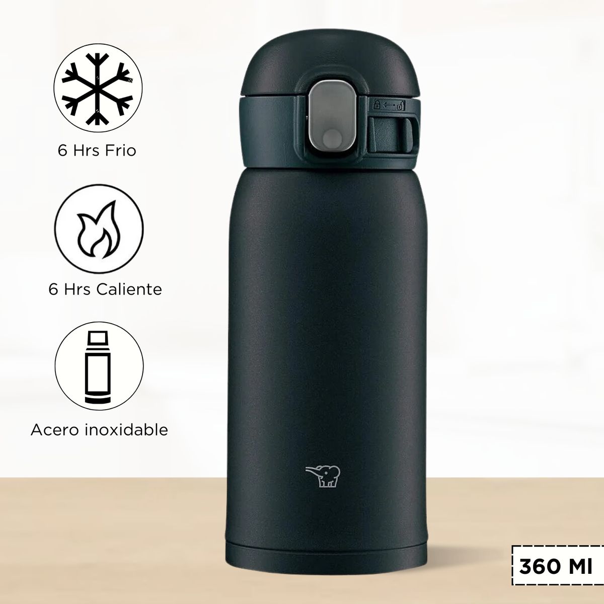 ZOJIRUSHI - Termo de Bebida Baby Mug Zojirushi Negro 360 Ml