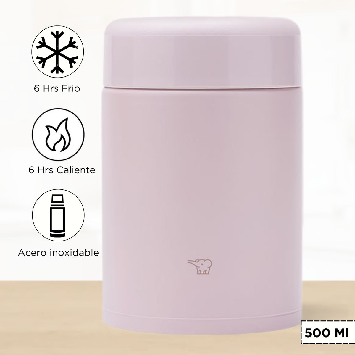 ZOJIRUSHI - Termo de Comida Un Division Zojirushi Rosa 500 Ml