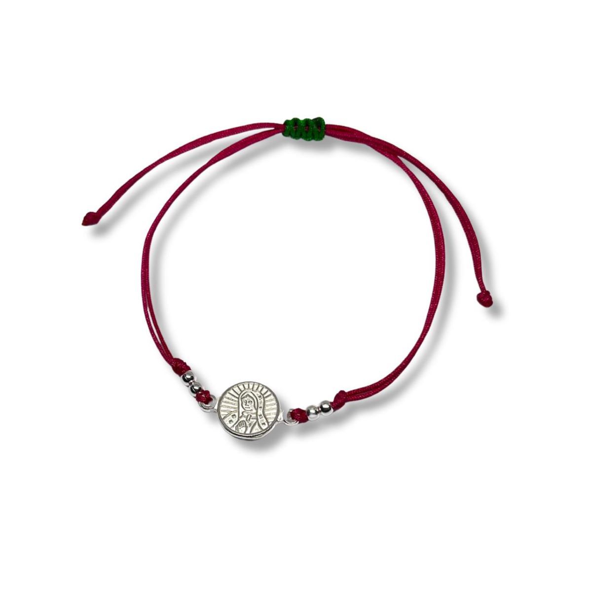 SANTORAL - Pulsera Rostro de Guadalupe - Hilo y Plata