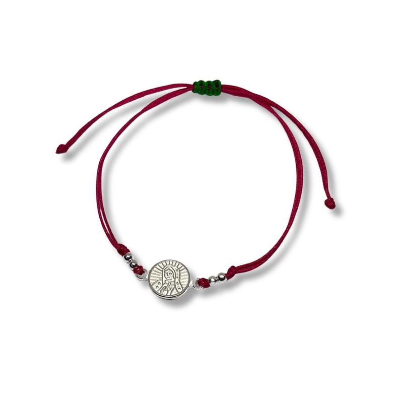 SANTORAL - Pulsera Rostro de Guadalupe - Hilo y Plata