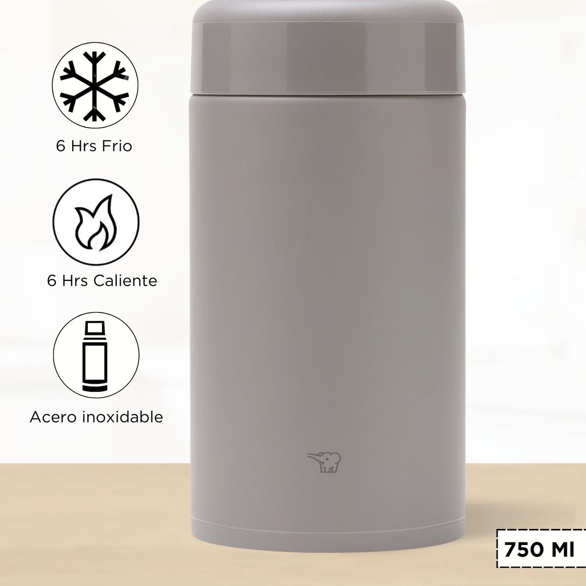 ZOJIRUSHI - Termo de Comida Un Division Zojirushi Gris 750 Ml