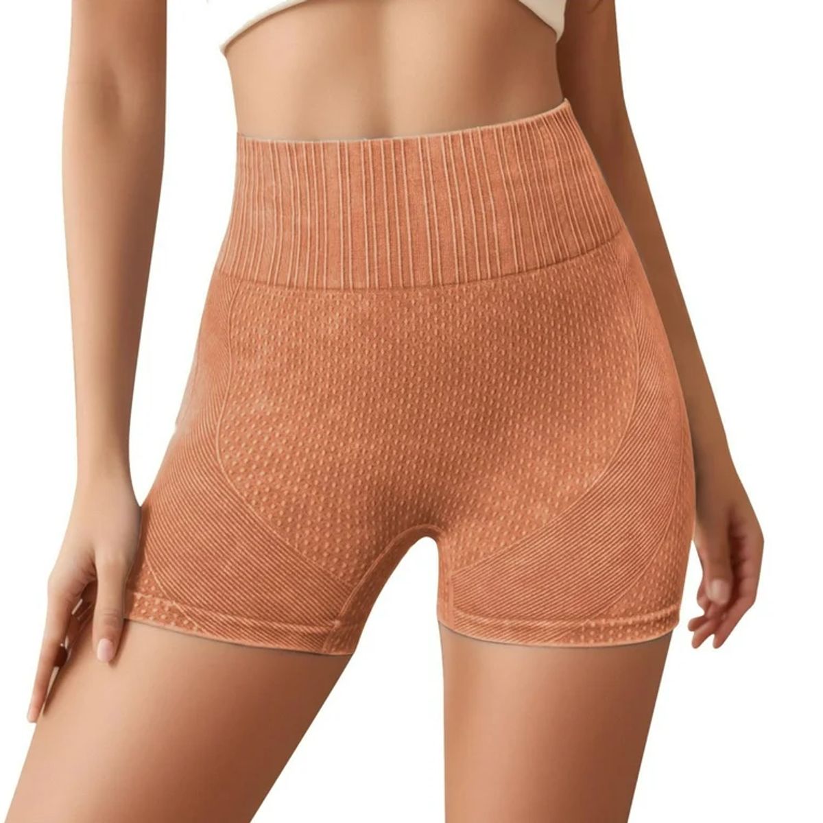 ROYAL PEACH APPAREL - Short deportivo efecto lavado NARANJA - Ropa deportiva WASHED