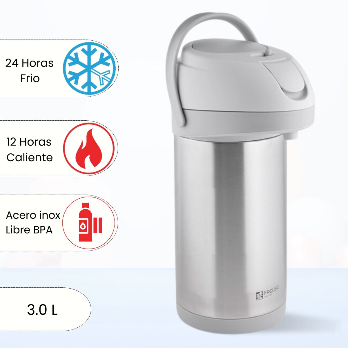 FACUSA - Termo Sifon Elegant Facusa 3.0 L