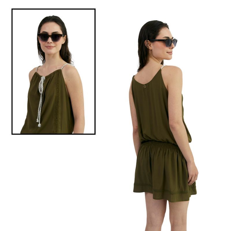 PERMUTA - SALIDA DE PLAYA CORTA MUJER PAZ VERDE PERMUTA