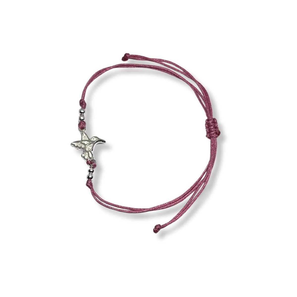 ESPIRAL ROJO - Pulsera Colibrí - Hilo y Plata