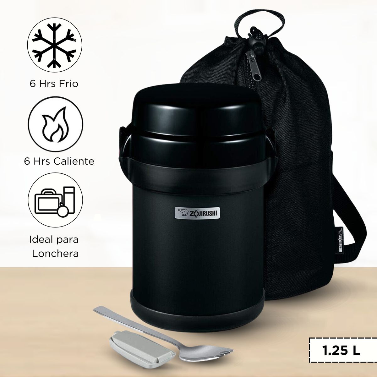 ZOJIRUSHI - Termo de Comida 4 Divisiones Mr Bento Zojirushi Rosado 1.23l