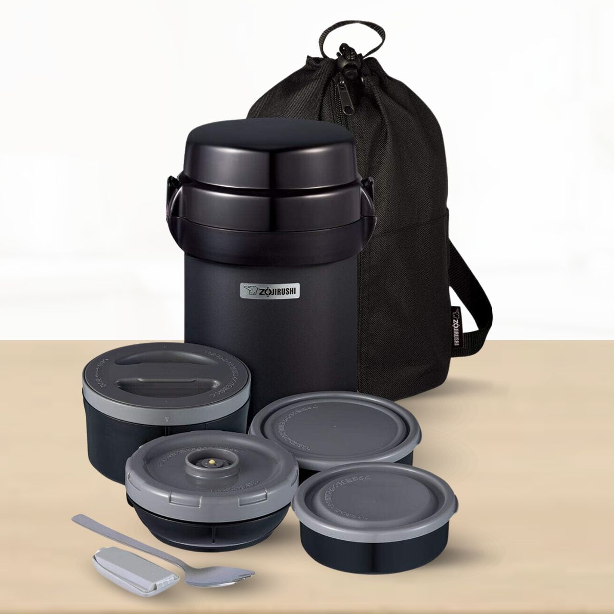 ZOJIRUSHI - Termo de Comida 4 Divisiones Mr Bento Zojirushi Rosado 1.23l