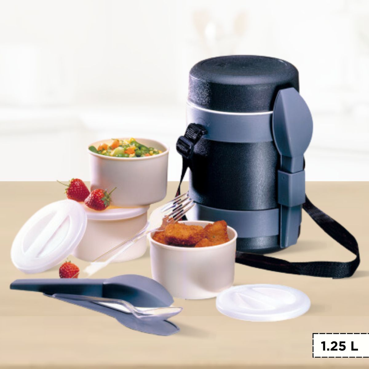 POLIMES - Termo de Comida Tres Divisiones Sky Polimes 1.25 L