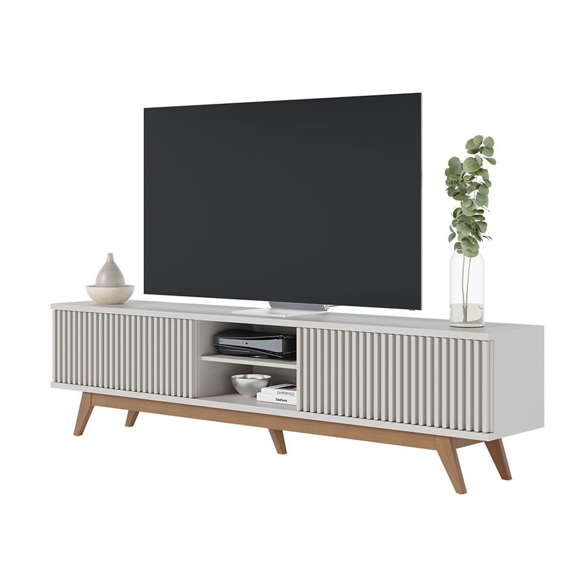 PAZART MUEBLES - MESA DE TV AMALFI OFF WHITE 75