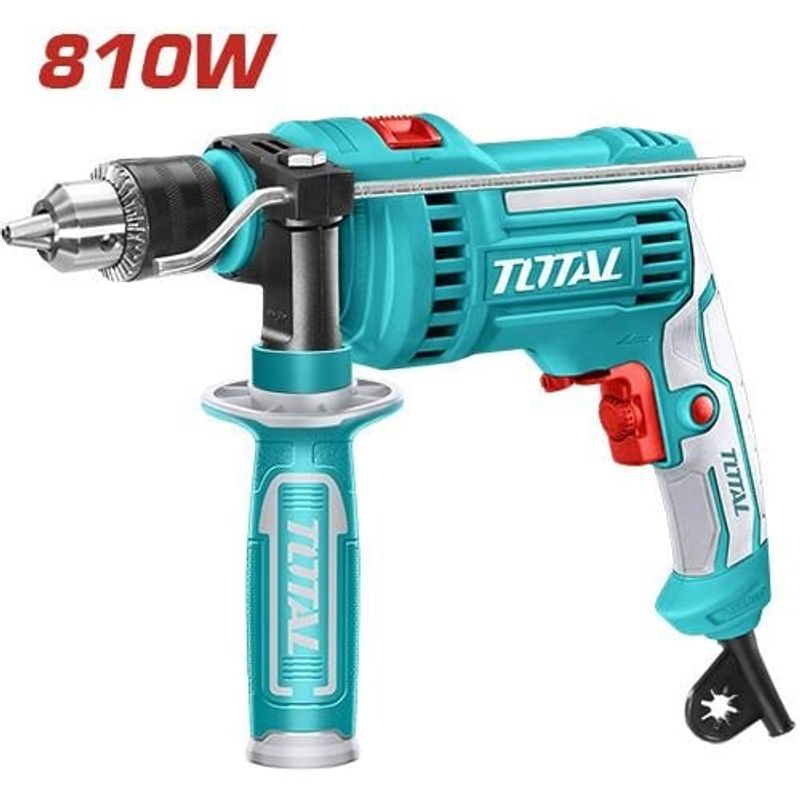 TOTAL TOOLS - TALADRO PERCUTOR ATORNILLADOR 810W INDUSTRIAL 13MM 2800RPM TOTAL TG1081316