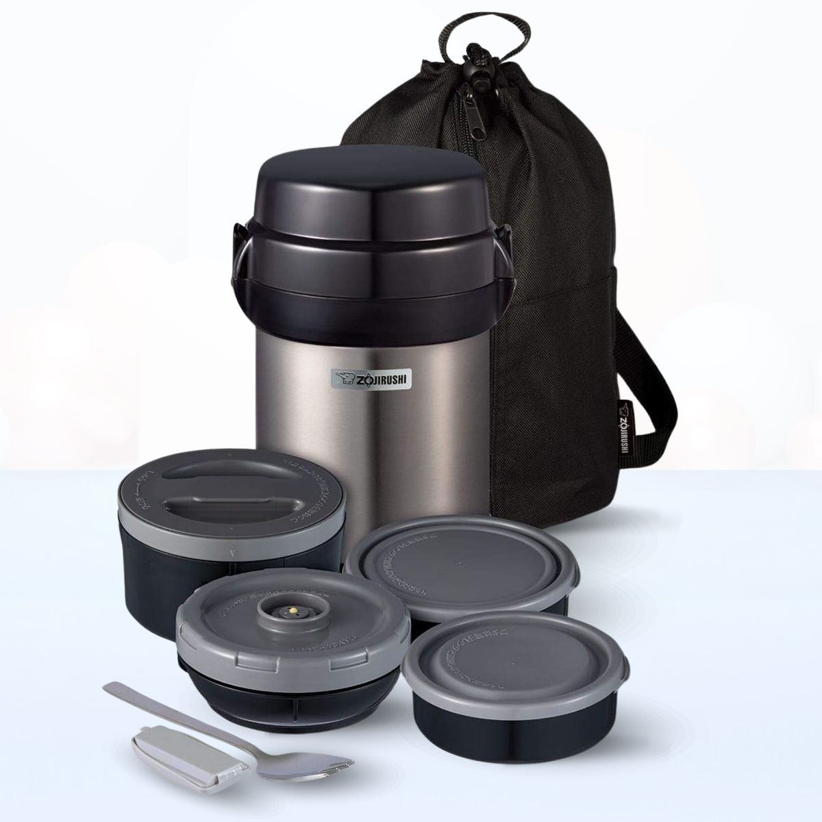 ZOJIRUSHI - Termo de Comida 4 Divisiones Mr Bento Zojirushi Gris 1.23 L