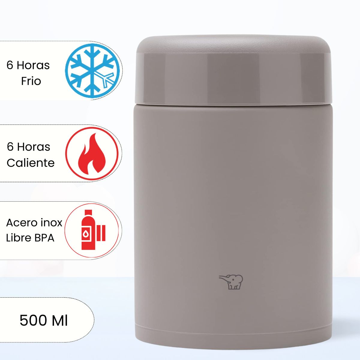 ZOJIRUSHI - Termo de Comida Un Division Zojirushi Gris 500 Ml