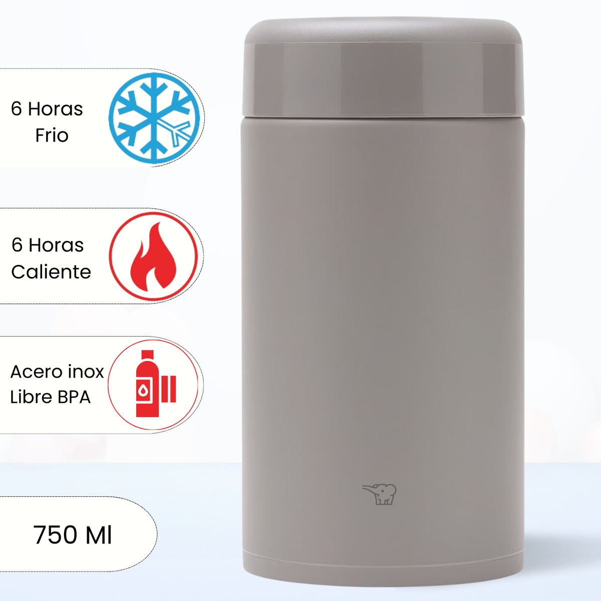 ZOJIRUSHI - Termo de Comida Un Division Zojirushi Gris 750 Ml