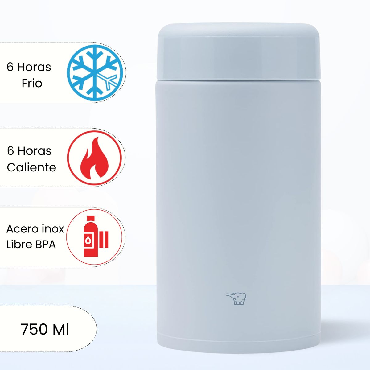 ZOJIRUSHI - Termo de Comida Un Division Zojirushi Celeste 750 Ml