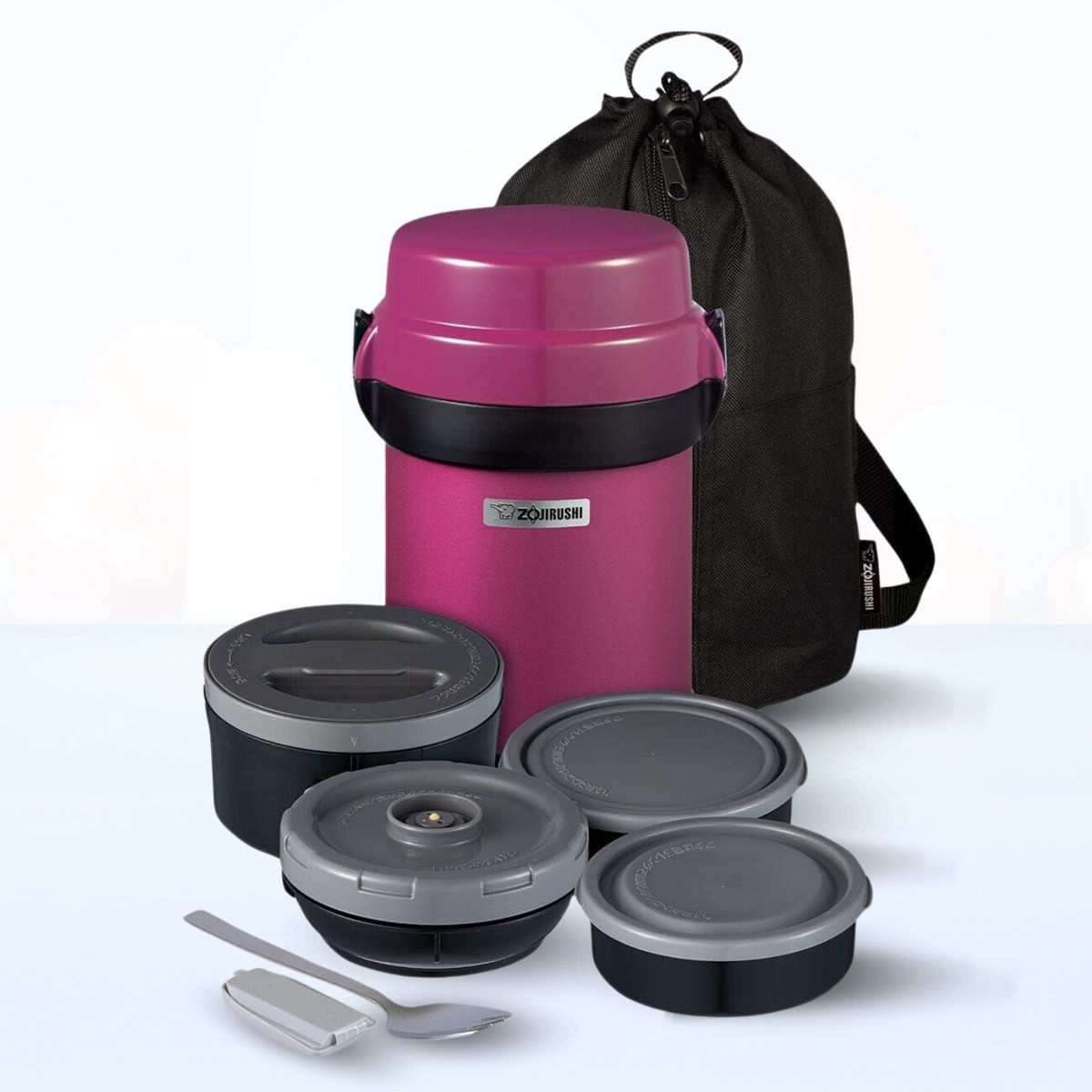 ZOJIRUSHI - Termo de Comida 4 Divisiones Mr Bento Zojirushi Rosado 1.23 L