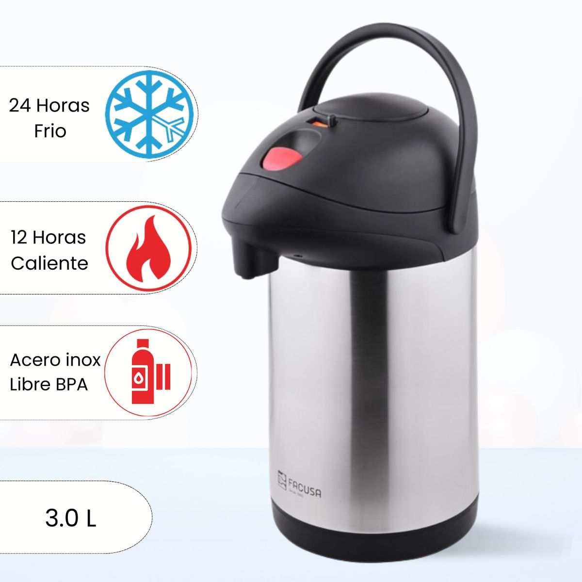 FACUSA - Termo Sifon Nova Stainless Facusa 3.0 L
