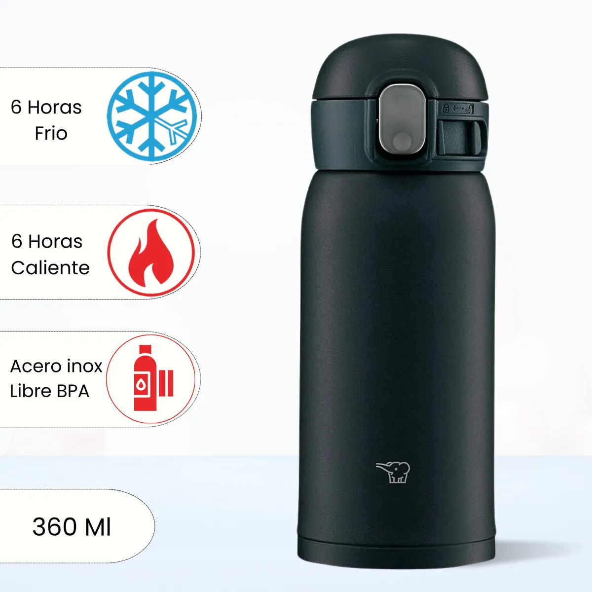 ZOJIRUSHI - Termo de Bebida Baby Mug Zojirushi Negro 360 Ml