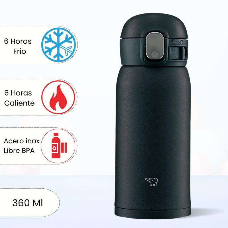 ZOJIRUSHI - Termo de Bebida Baby Mug Zojirushi Negro 360 Ml