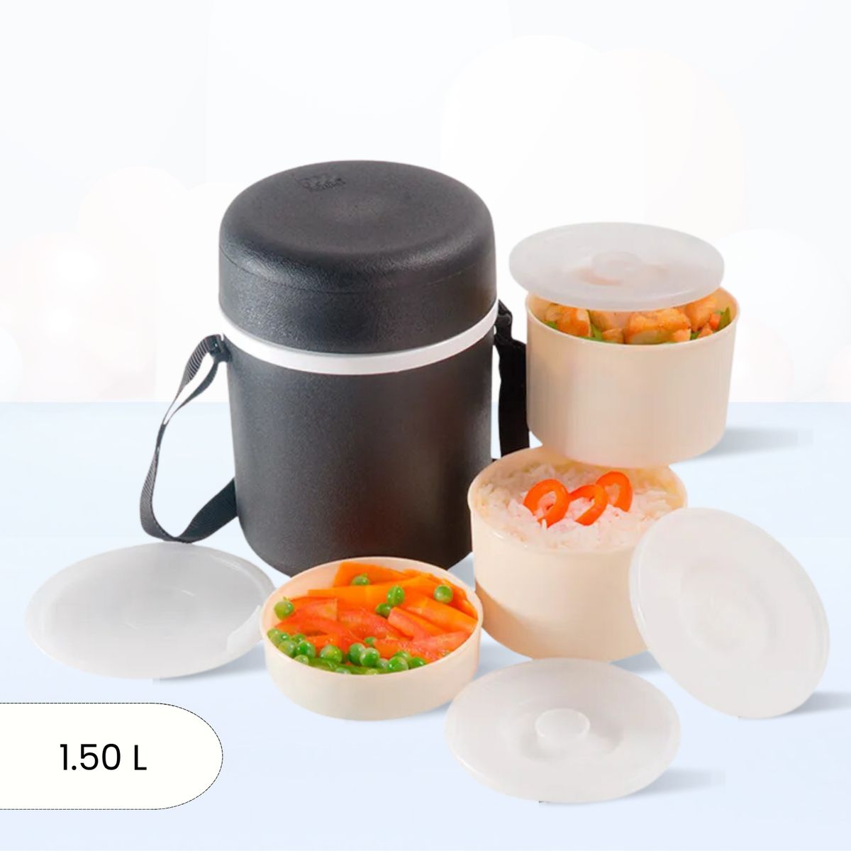 POLIMES - Termo de Comida Excel Polimes Negro 1.5 L