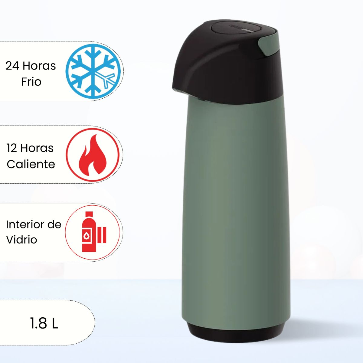 TRAMONTINA - Termo Sifon Exata Tramontina Verde 1.8 L