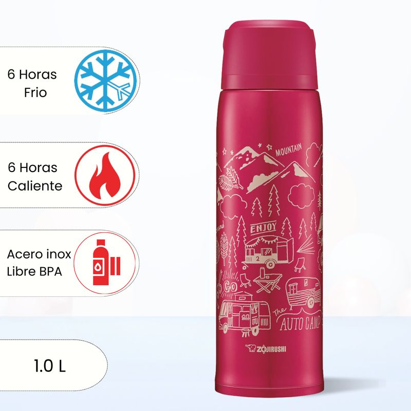 ZOJIRUSHI - Termo de Bebida Stainless Zojirushi Rojo 1.0 L
