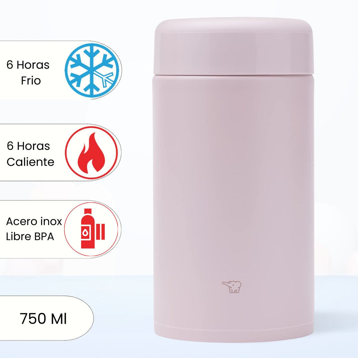 ZOJIRUSHI - Termo de Comida Un Division Zojirushi Rosa 750 Ml