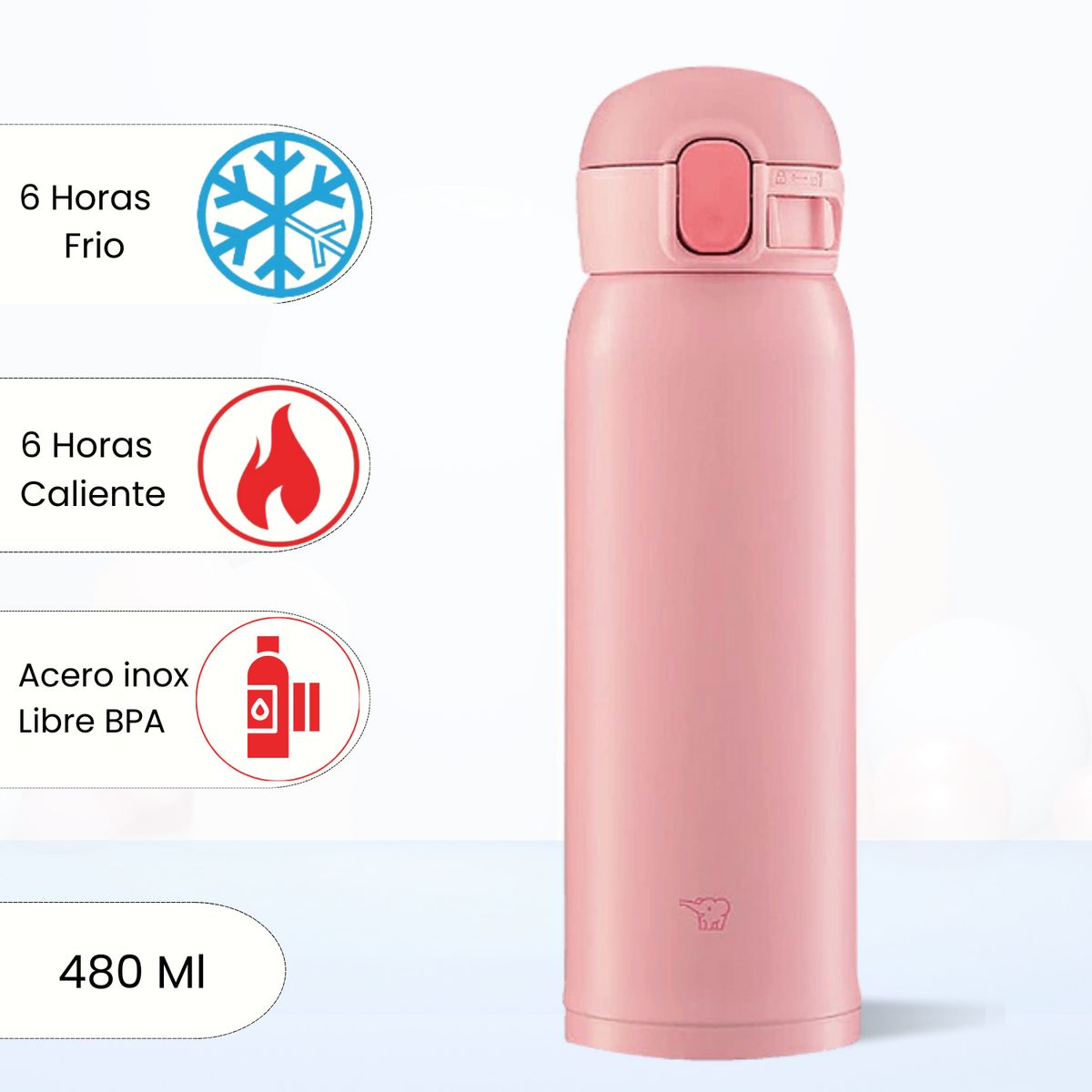 ZOJIRUSHI - Termo de Bebida Baby Mug Zojirushi Rosado 480 Ml