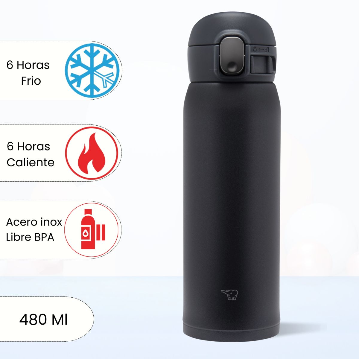 ZOJIRUSHI - Termo de Bebida Baby Mug Zojirushi Negro 480 Ml