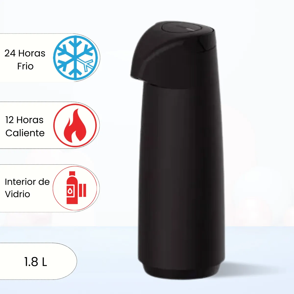 TRAMONTINA - Termo Sifon Exata Tramontina Negro 1.8 L