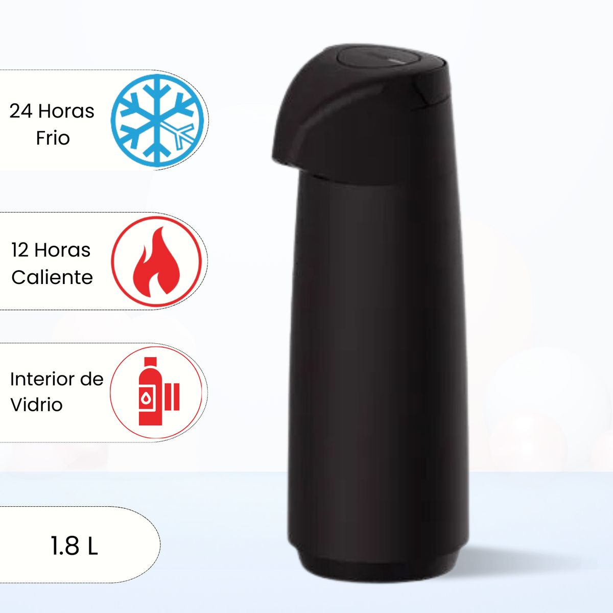 TRAMONTINA - Termo Sifon Exata Tramontina Negro 1.8 L