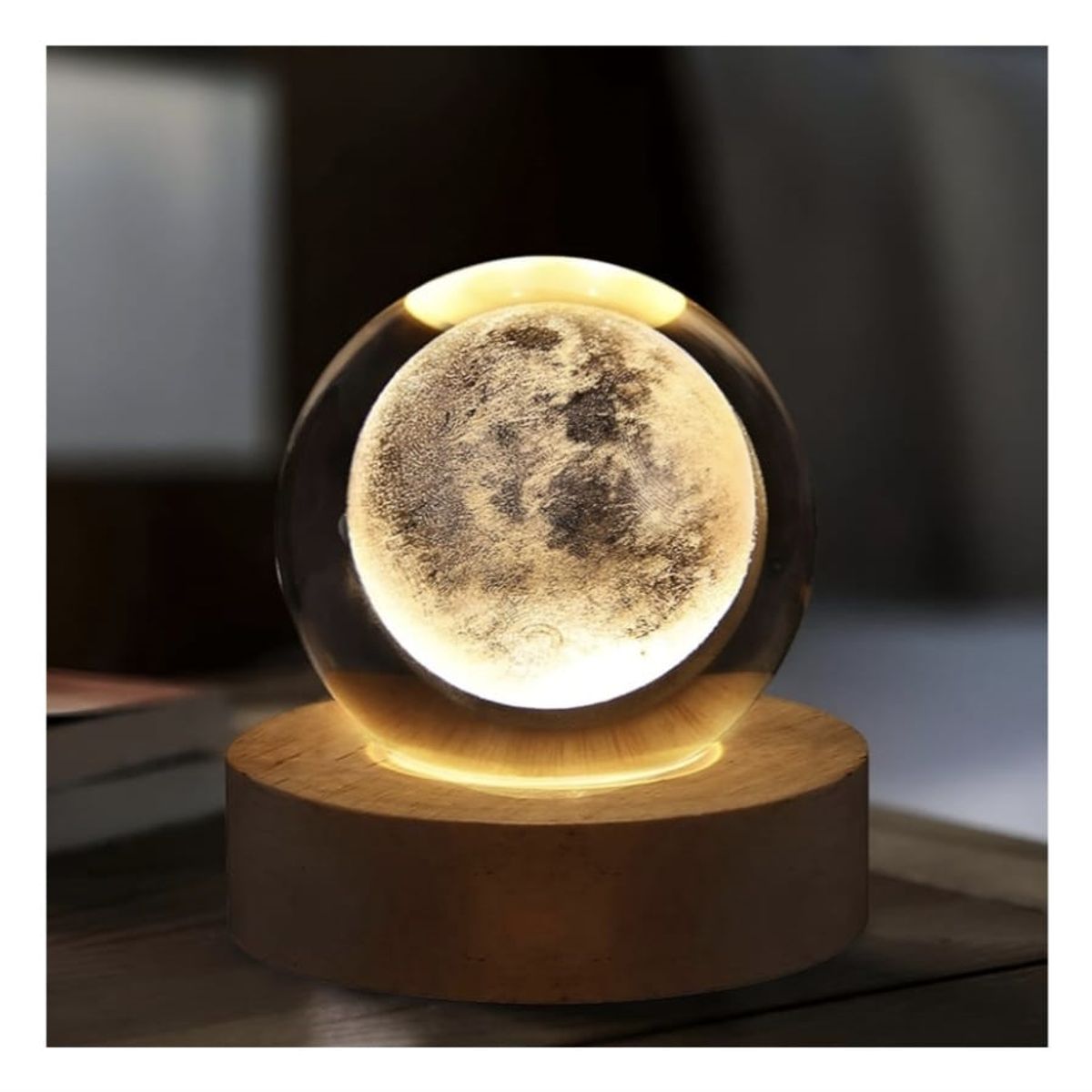 GENERICO - Lampara Luna 3D Lámpara Modelo Luna Grande Esfera de 8cm