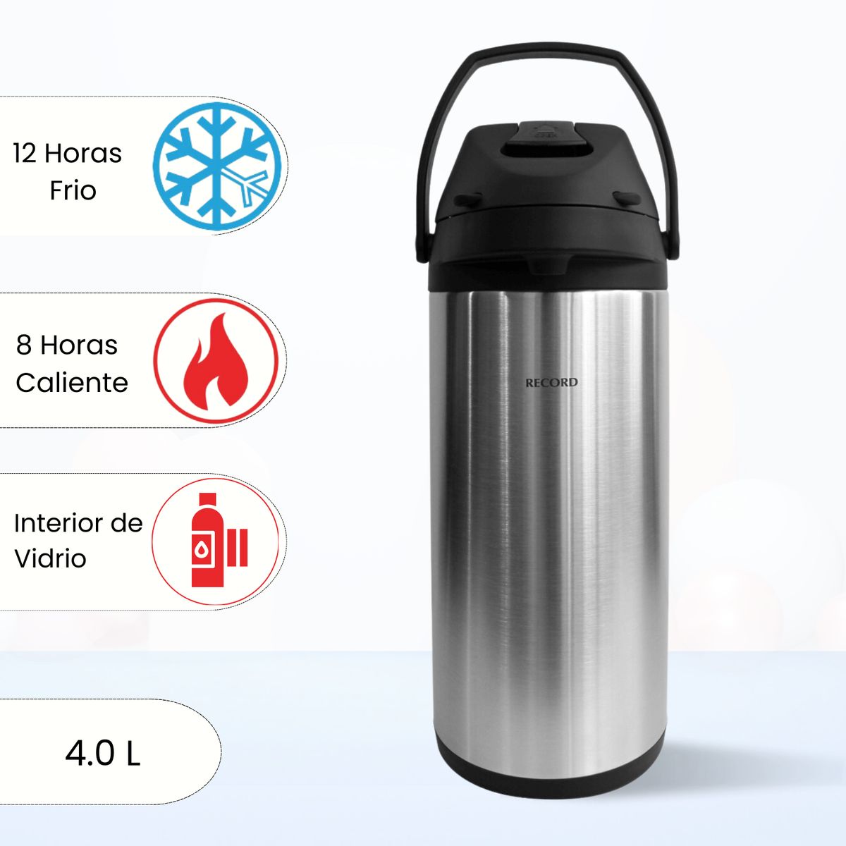 RECORD - Termo Sifon de Acero Record 4.0 L