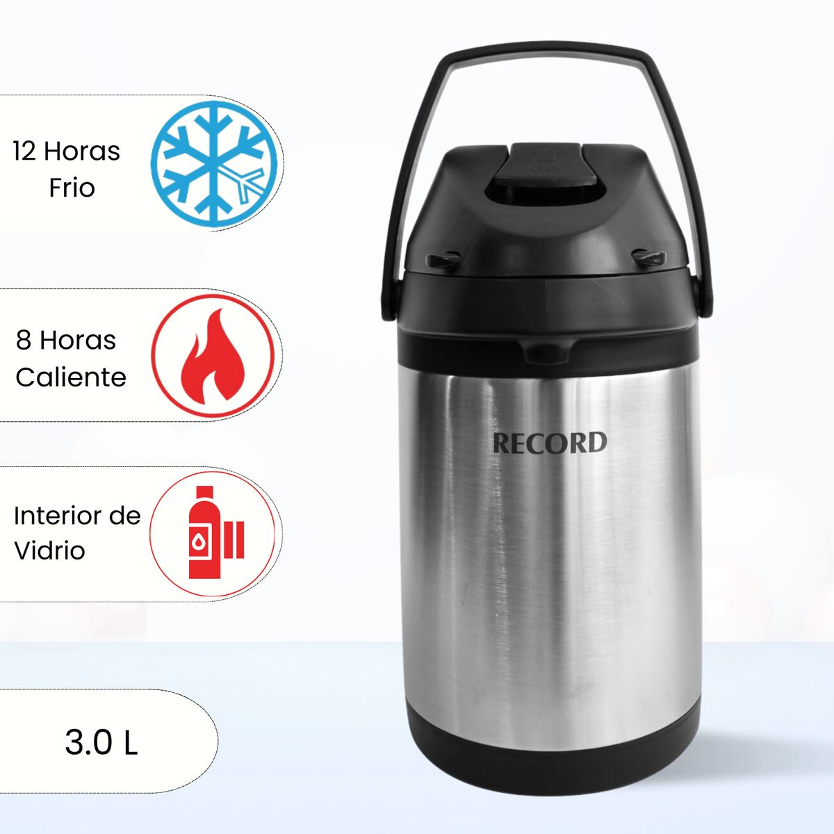 RECORD - Termo Sifon de Acero Record 3.0 L
