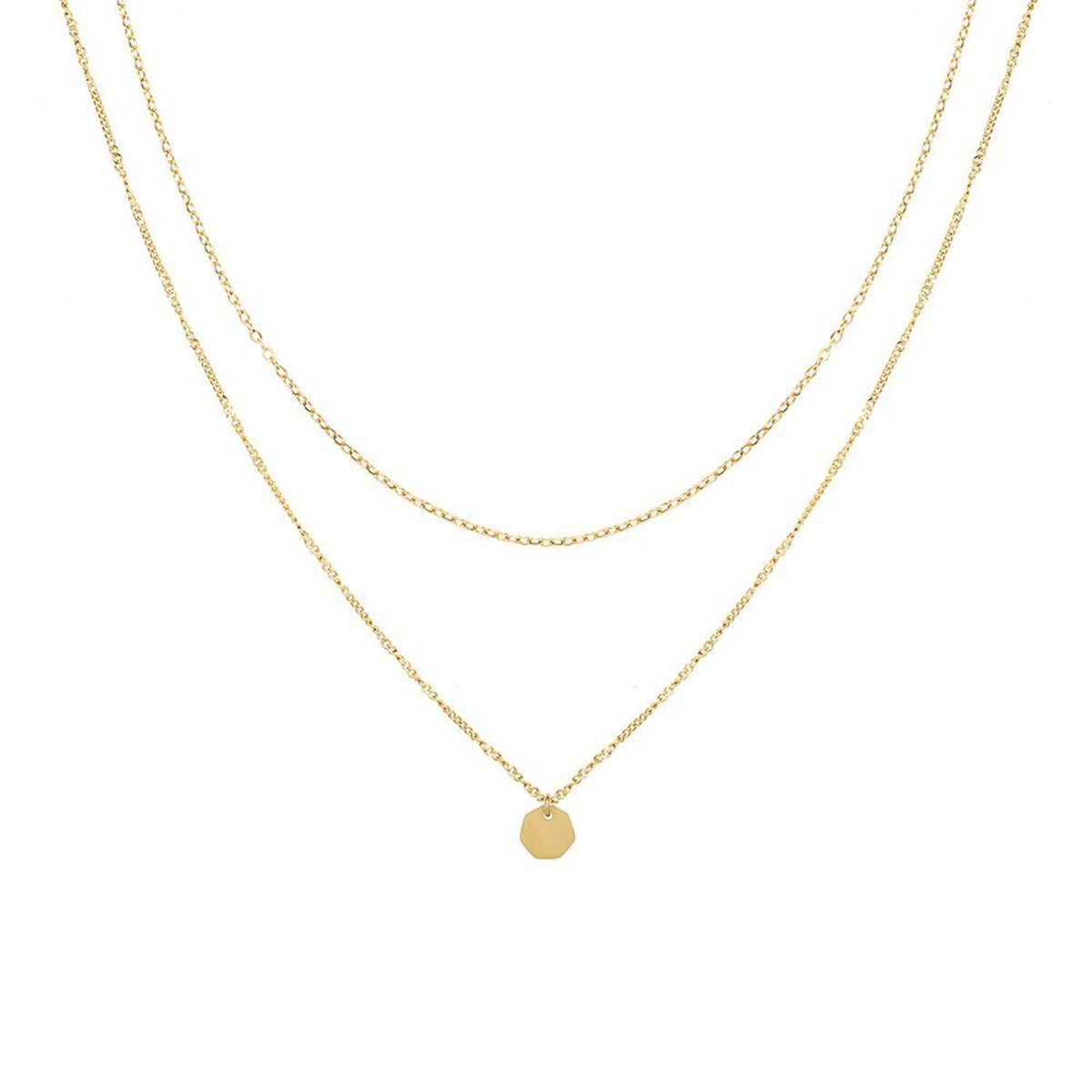 TIOZONEY - Bañado en oro Collar de moda para mujeres