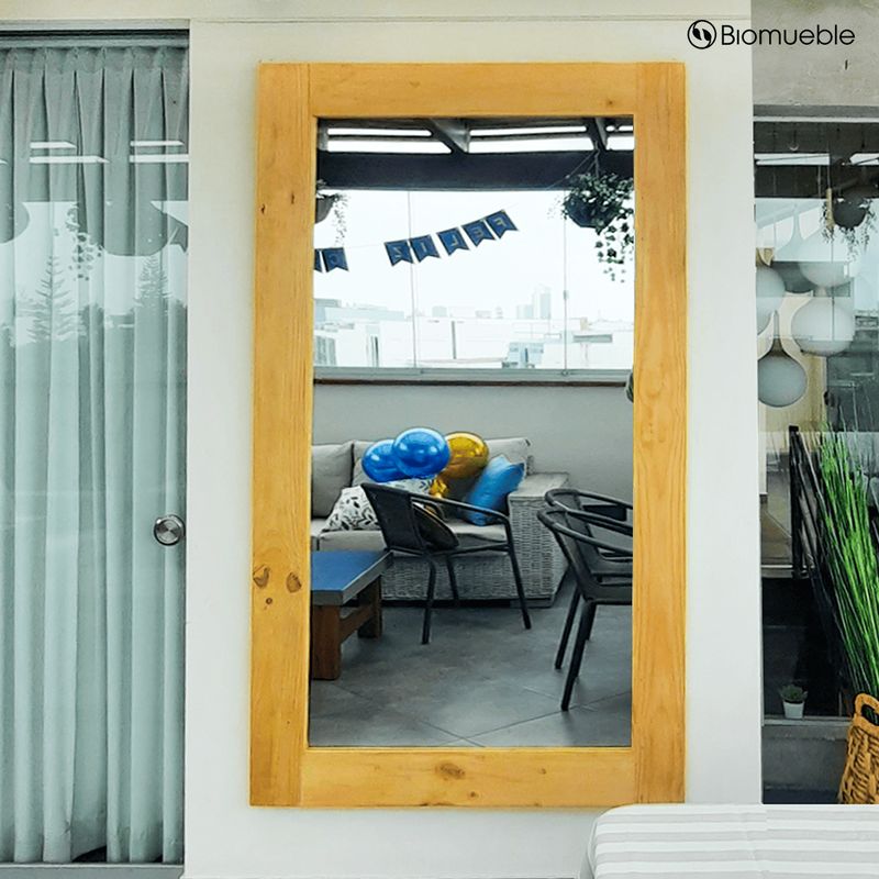 GENERICO - Espejo LUCCIO de Madera Reciclada de Pallets  Modelo empotrado