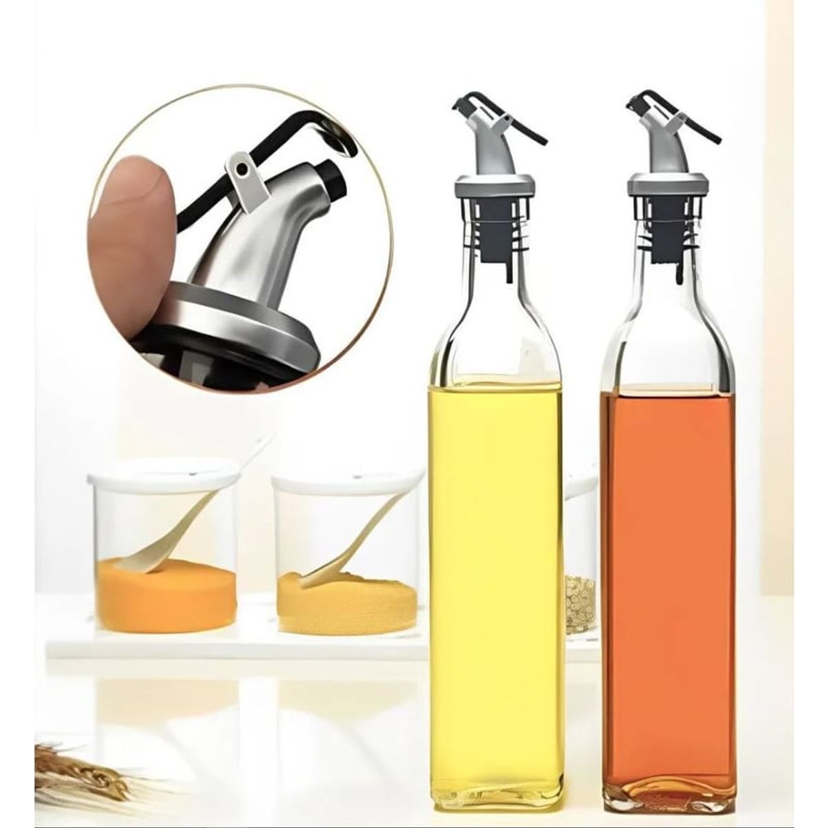 GENERICO - Set de cocina aceiteros y condimentos de 5 piezas