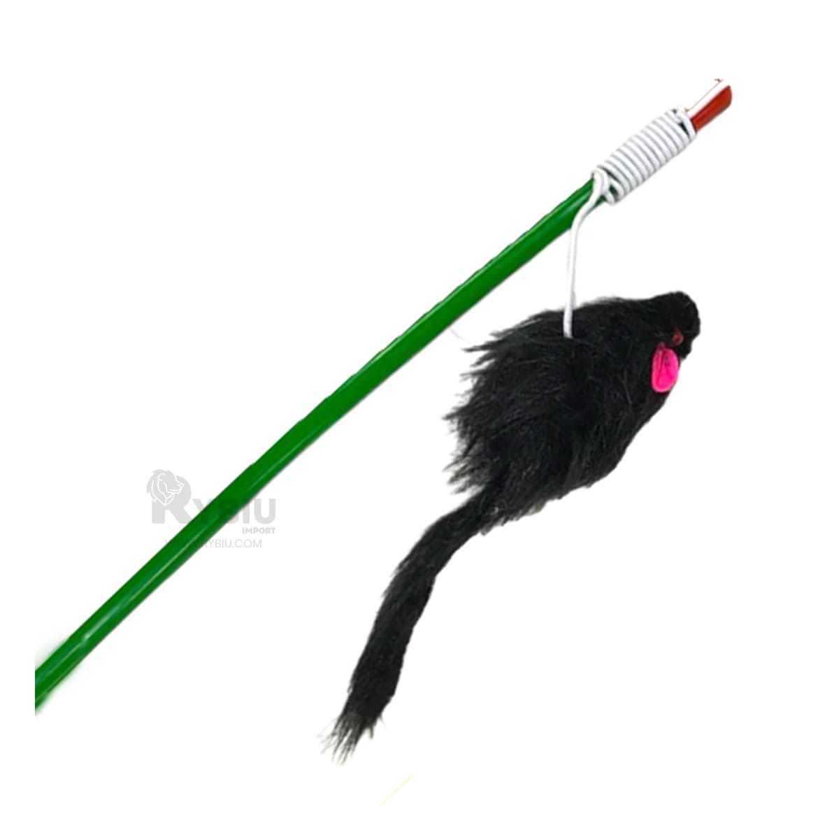 RYBIU IMPORT - Baston Elegante con Juguete Raton Verde Y+Post-it adhesivos