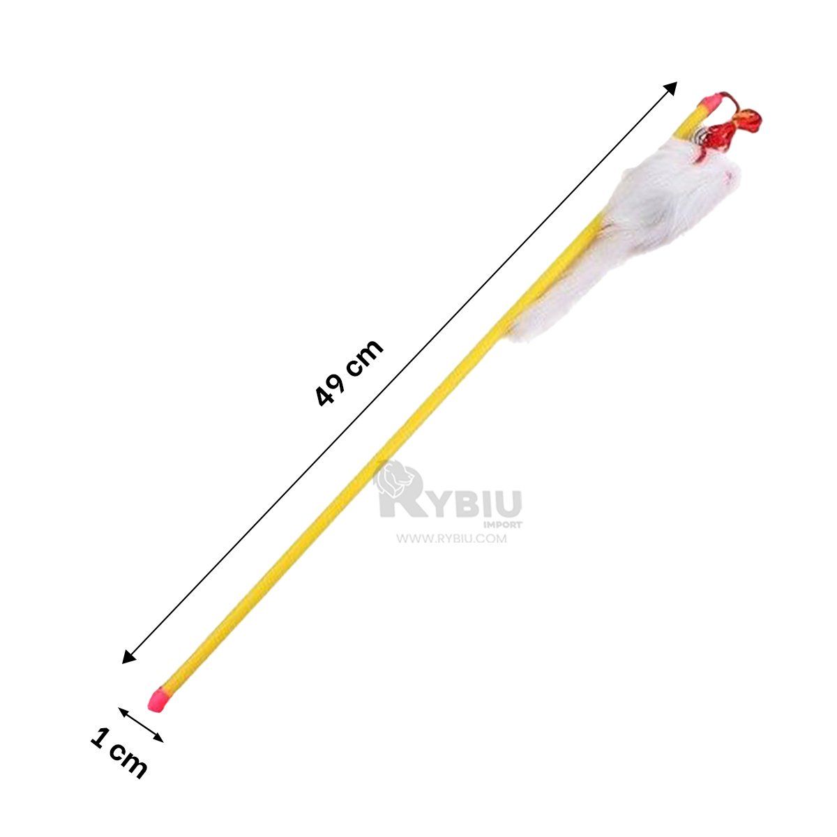RYBIU IMPORT - Baston para Animales en Tono Amarillo Y+Ligas de Regalo