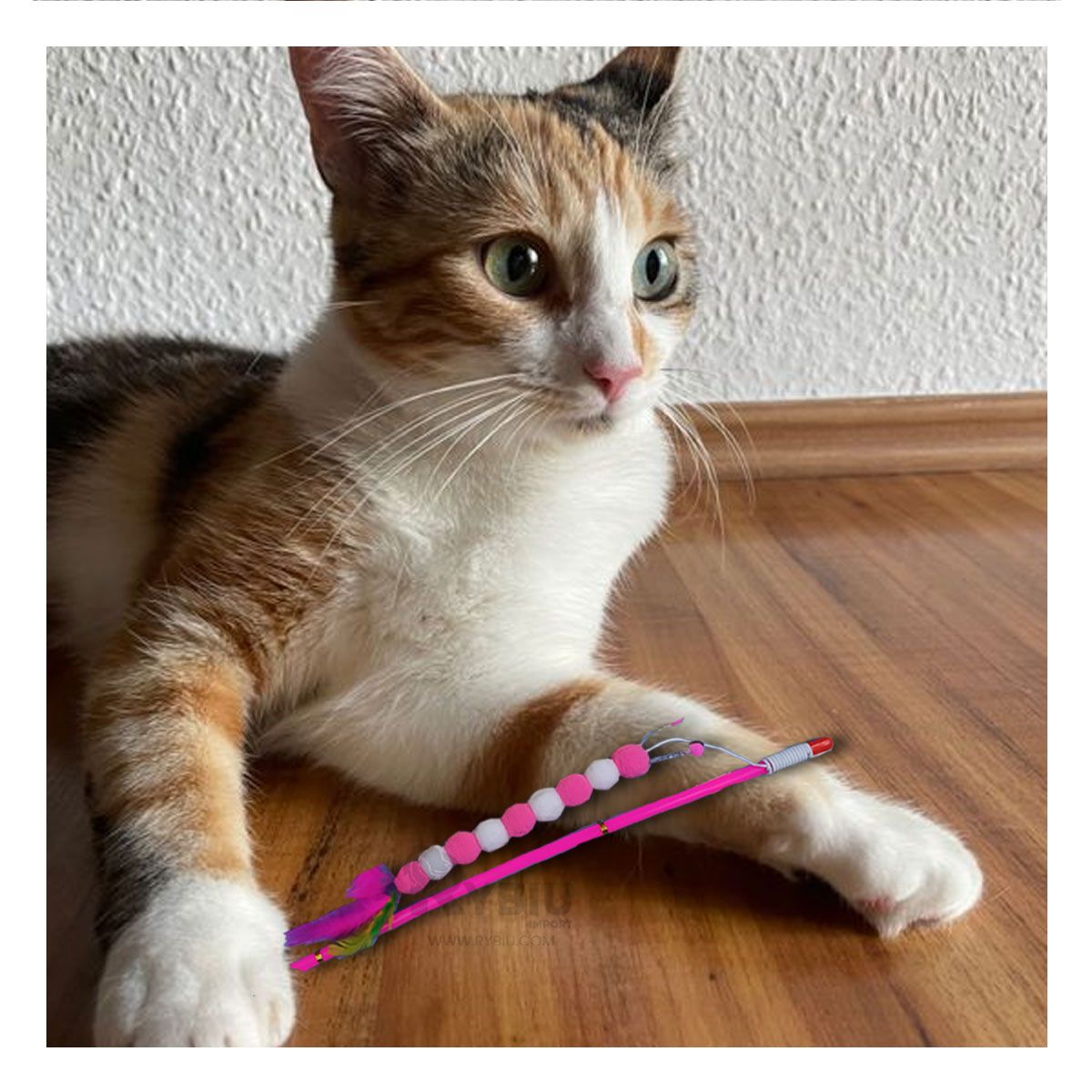 GENERICO - Baston para Animales en Tono Rosado Y+Ligas de Regalo