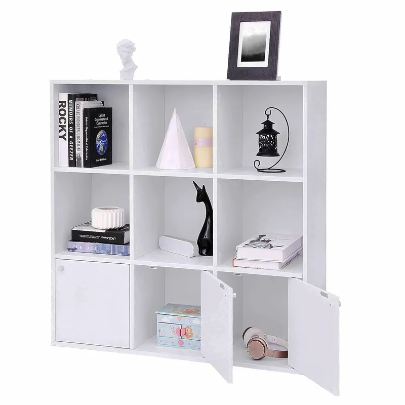 DIBA MUEBLES - Librero con 3 Puertas Blanco Jody DIBA Muebles