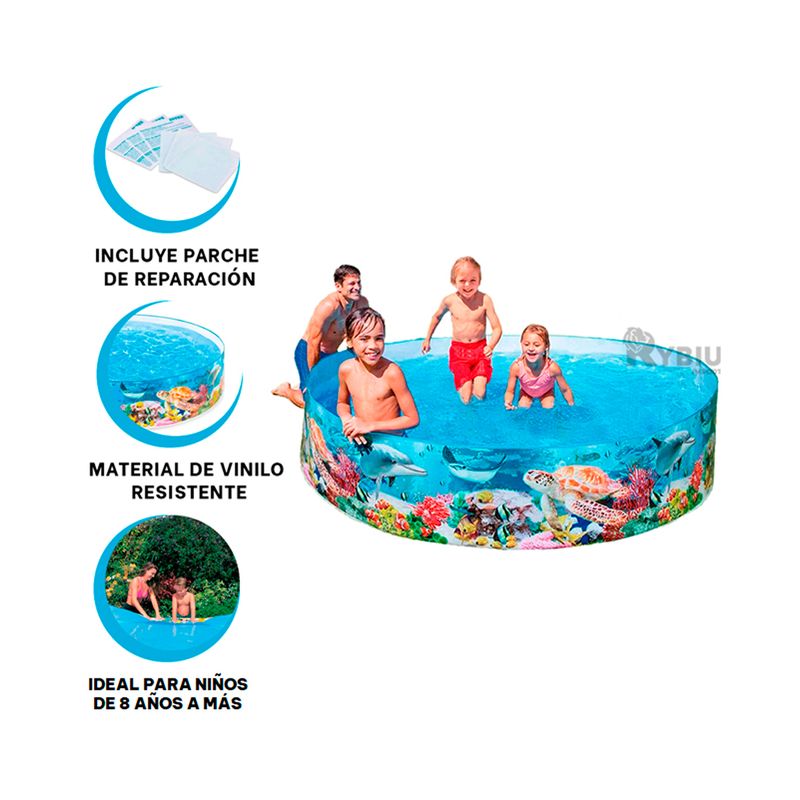 RYBIU IMPORT - Pileta Divertida en Forma de Delfin Y+Ligas de Regalo