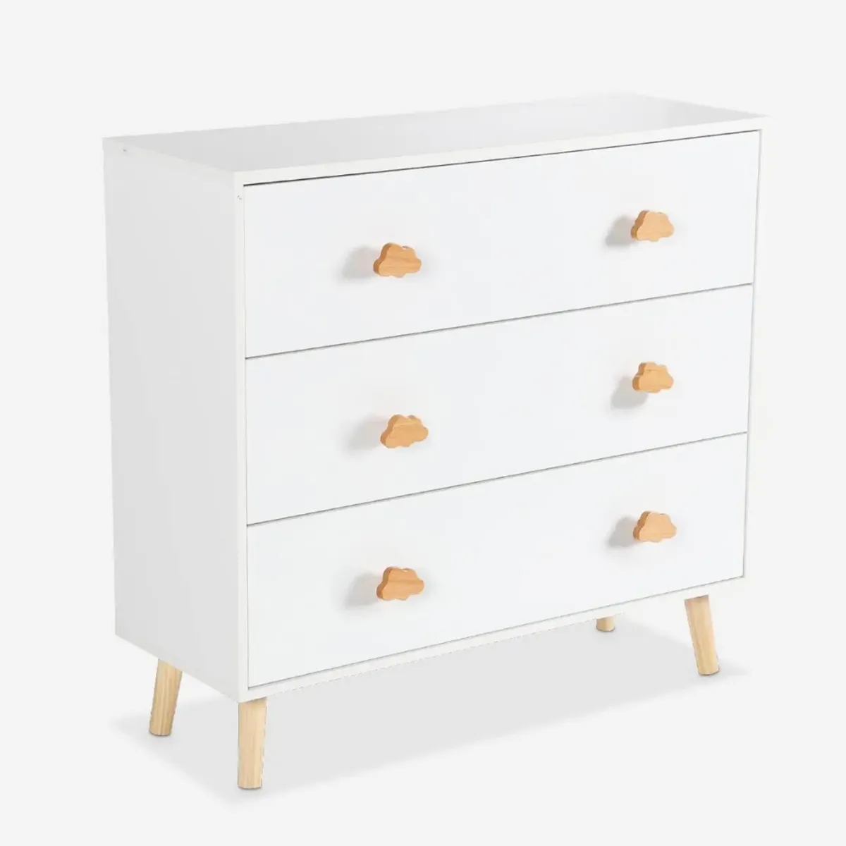 DIBA MUEBLES - Comoda Infantil 3Cajones Juniper Blanco DIBA Muebles
