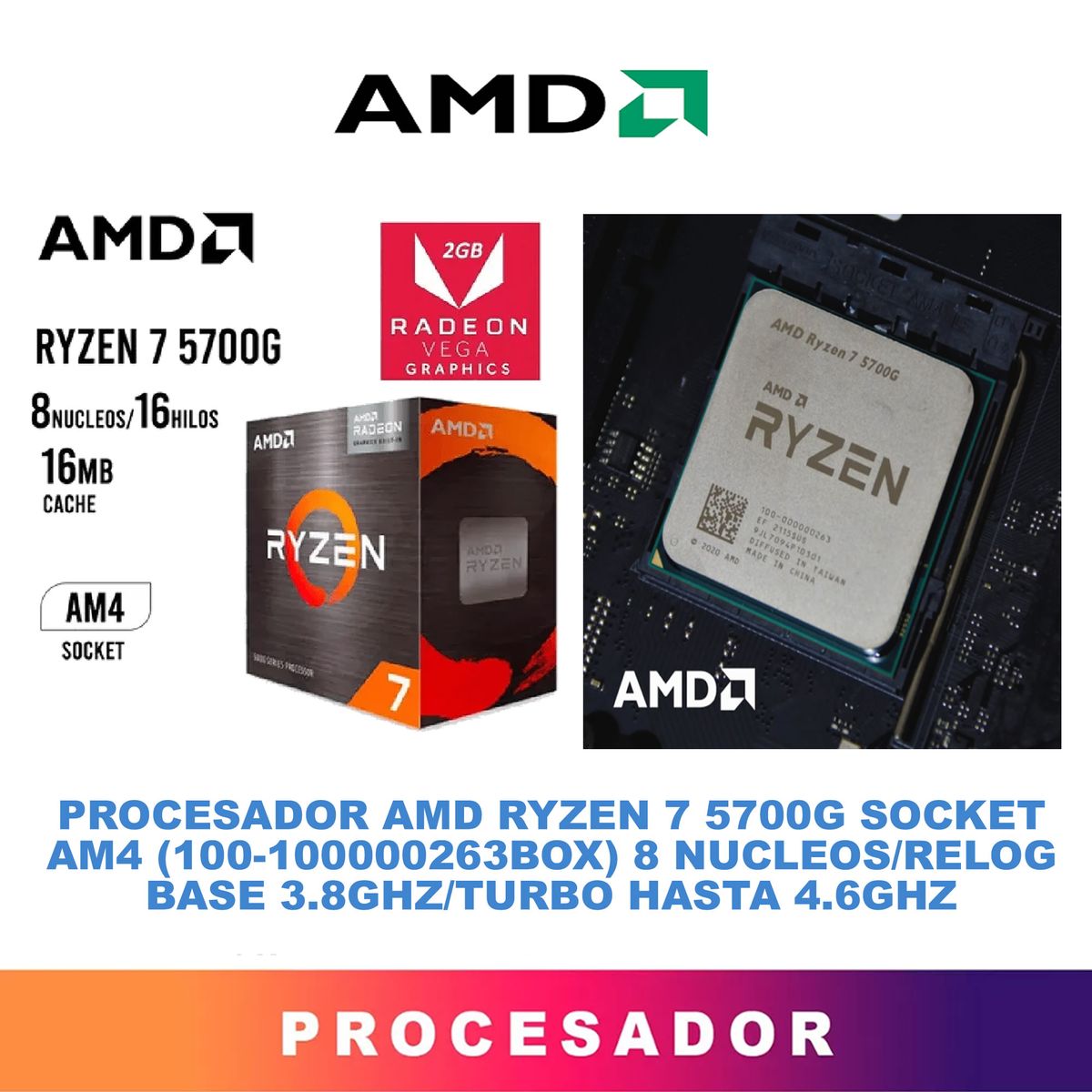ANTRYX - Computadora ryzen 7 5700g ram 16gb ssd 500  monitoR Curvo 24 full hd web cam