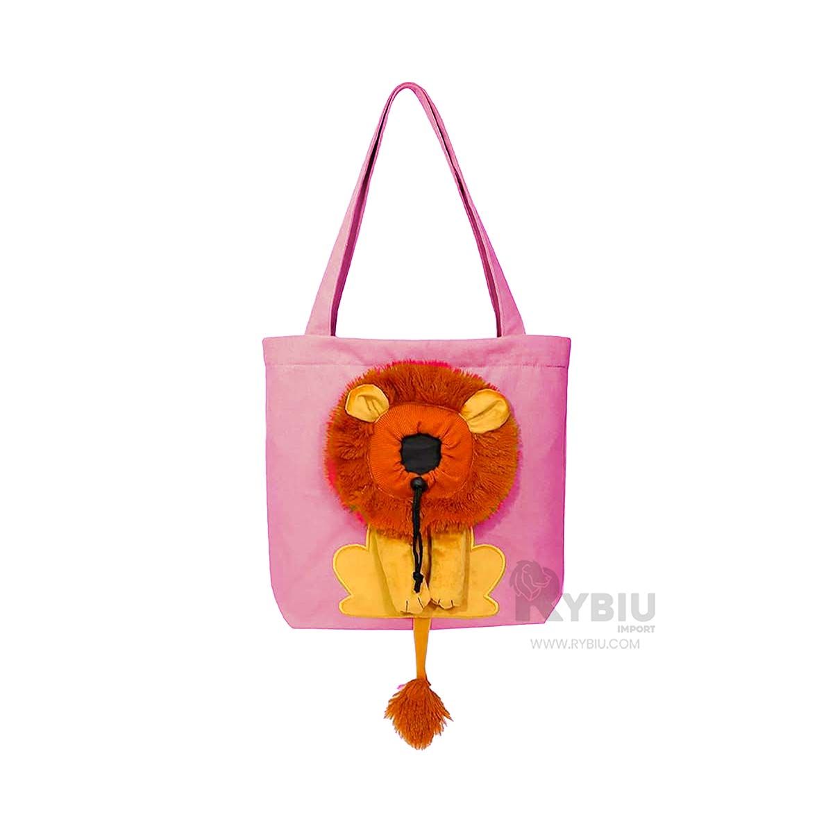 RYBIU IMPORT - Cartera Transportadora en Forma de Leon Tono Rosado