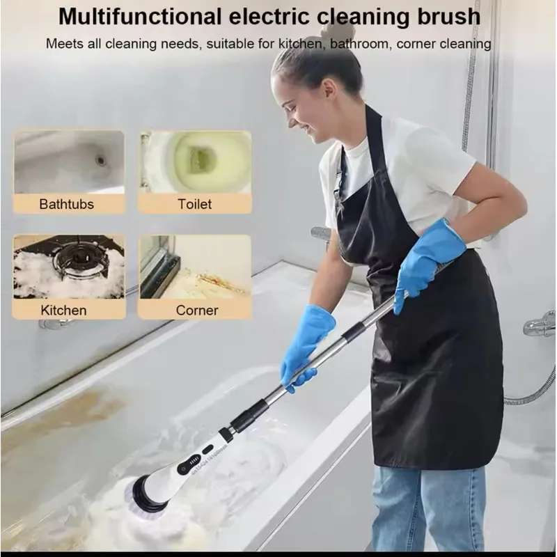 GENERICO - CEPILLO DE LIMPIEZA ELÉCTRICO MULTIFUNCIONAL